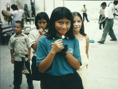 Luz an ihren ersten Tagen im nph-Kinderdorf in El Salvador.